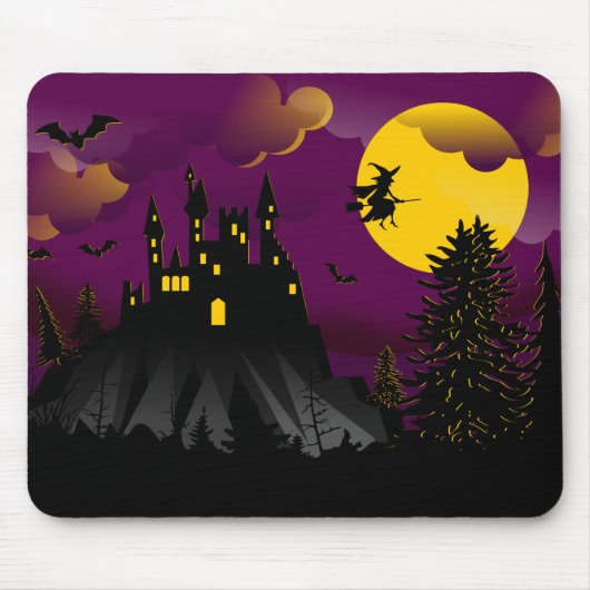 Flügelhexe Halloween Mousepad (Vorne)