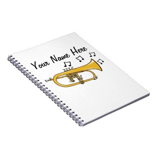 Flugelhorn Brass Musician Music Teacher Custom Notizblock (Rechte Seite)