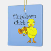 Flugelhorn Chick Text Keramikornament (Links)