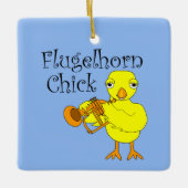 Flugelhorn Chick Text Keramikornament (Vorderseite)