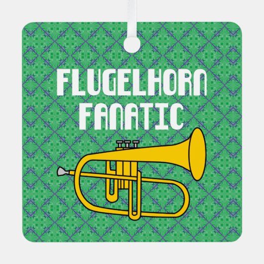 Flugelhorn Fanatic Ornament Aus Metall (Vorderseite)