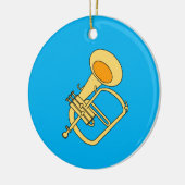 Flugelhorn Musikinstrument Keramik Ornament (Links)
