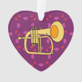 Flugelhorn Musikinstrument Ornament (Rückseite)