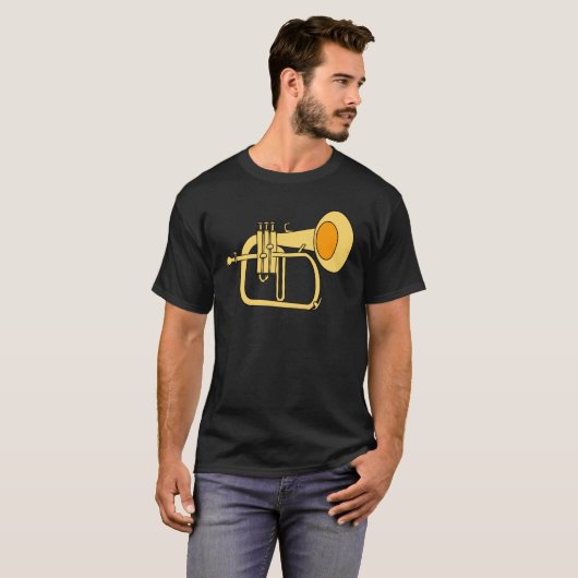 Flugelhorn Musikinstrument T-Shirt (Vorne ganz)