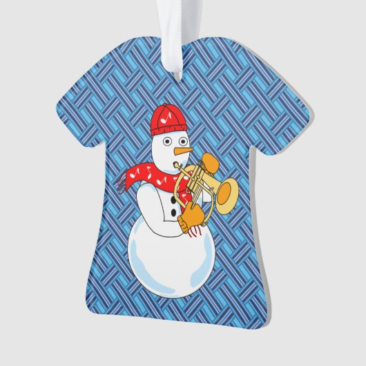 Flugelhorn Snowman Ornament (Vorderseite)