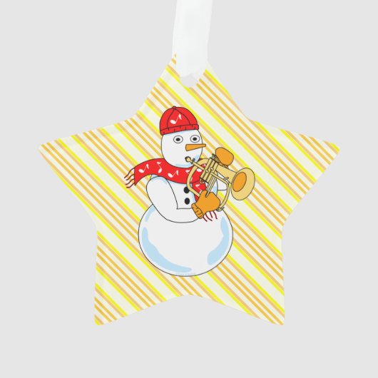 Flugelhorn Snowman Ornament (Rückseite)