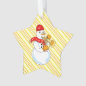 Flugelhorn Snowman Ornament (Vorderseite)