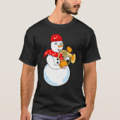 Flugelhorn Snowman T-Shirt (Vorderseite)