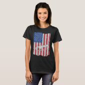 Flugelhorn USA Flag Flugelhorn Player T-Shirt (Vorne ganz)