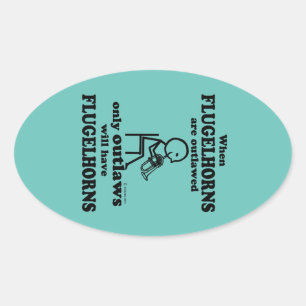 Flugelhorns Oval Sticker verboten