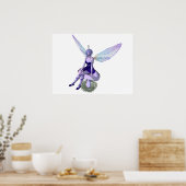 Flügelige Fee auf Pilzplakat Poster (Küche)