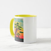 Flügeliger Orangenhimmel Tasse (Vorderseite Links)