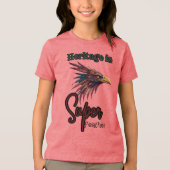 Flügeliges Vermächtnis: Walua Indian Bird Art Tri-Blend Shirt (Vorderseite)
