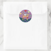 Flügelkätzchen mit Heart Custom Sticker (Tasche)