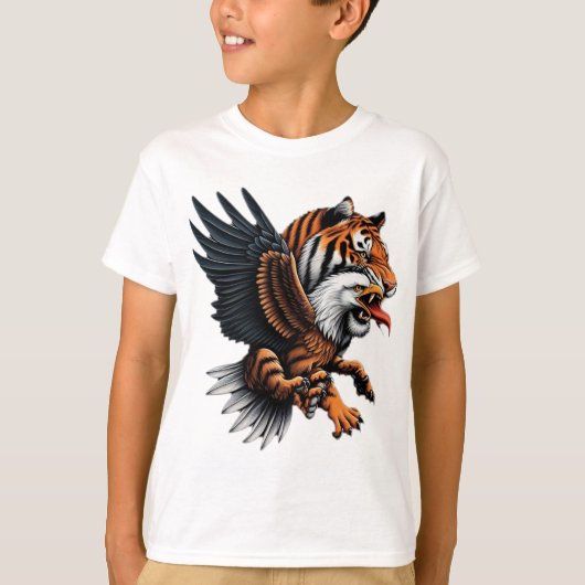 FlügelMajestät: Der Tiger-Adler-Hybrid T-Shirt (Vorderseite)