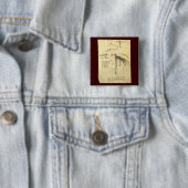 Flügelmaschine Sketch von Leonardo da Vinci Button (Beispiel)