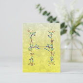 FLÜGELMONOGRAMM H POSTKARTE (Stehend Vorderseite)