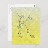 FLÜGELMONOGRAMM K POSTKARTE (Vorne/Hinten)