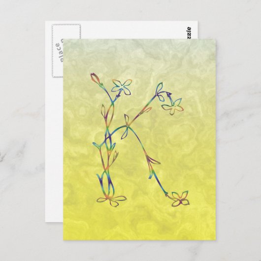 FLÜGELMONOGRAMM K POSTKARTE (Vorne/Hinten)