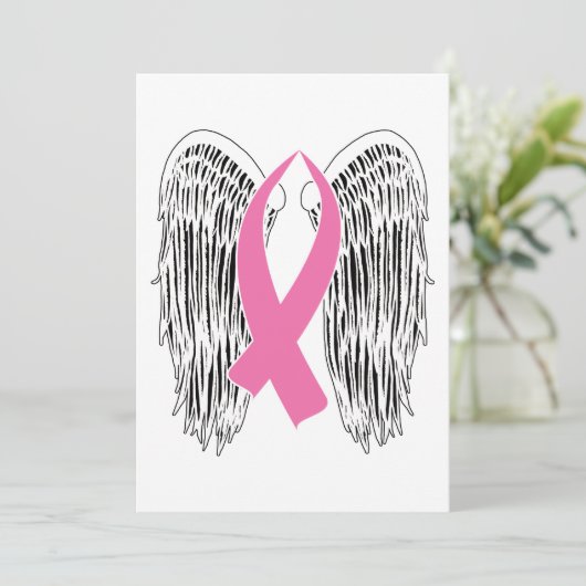 Flügelnahmeregler (Rosa) Feiertagskarte (Stehend Vorderseite)