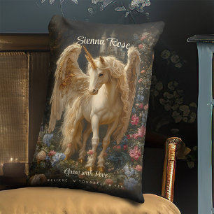 Flügelpferd Vintag Renaissance Gilded Unicorn Lendenkissen