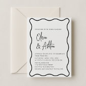 Flügelrahmen, breite Grenze, moderne Hochzeitseinl Save The Date