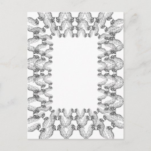 Flügelrahmen mit weißem Engel. Inspirierend Postkarte (Vorderseite)