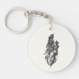 Flügelreiter, Tinte zeichnend, Schlüsselanhänger
