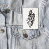 Flügelreiter, Tintenzeichn, Abzeichen Button (Insitu)