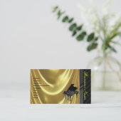 Flügels-goldene elegante Visitenkarte (Stehend Vorderseite)