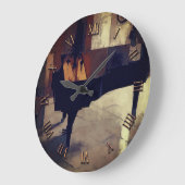 Flügels-Grafik Große Wanduhr (Winkel)