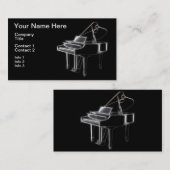 Flügels-klassisches Musikinstrument Visitenkarte (Vorne/Hinten)