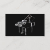 Flügels-klassisches Musikinstrument Visitenkarte (Rückseite)