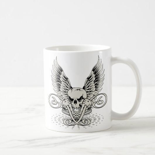 Flügelschädel Kaffeetasse (Rechts)