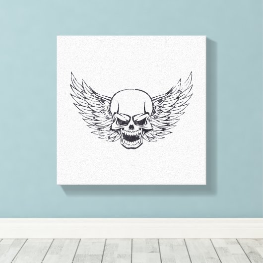 Flügelschädel Leinwanddruck (Insitu (Holzboden))