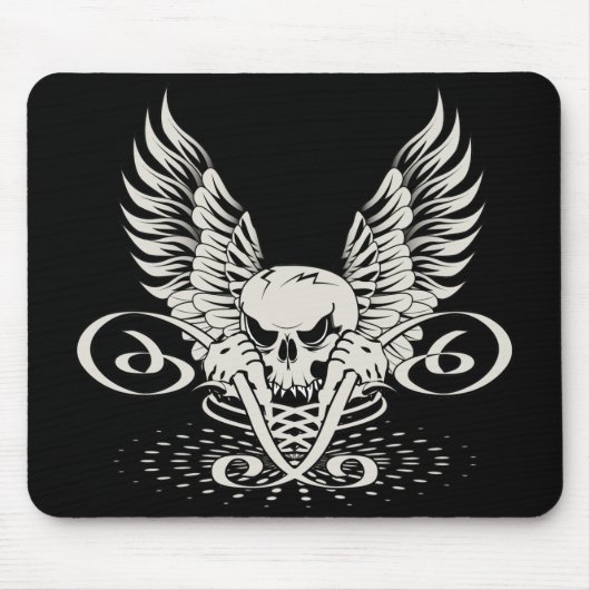 Flügelschädel Mousepad (Vorne)