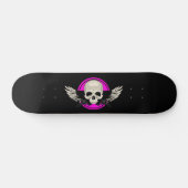 Flügelschädel - Rosa Skateboard (Horizontal)