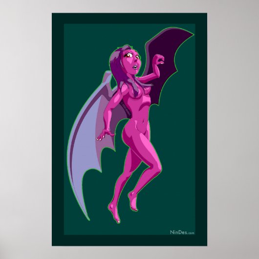 Flügelschnulle-Kleindruckposter Poster (Vorne)