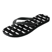 Flügelschuh Schwarz & Weiß Badesandalen (Schrägansicht)