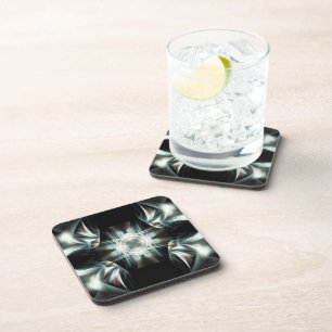 Flügelstern in Schwarz und Weiß Untersetzer