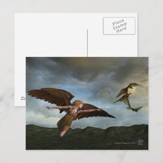 Flügelstreue Postkarte (Vorne/Hinten)