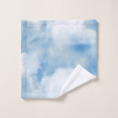 Flügelweiße Wolken Badhandtuch Set (Waschlappen)