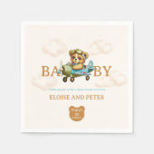 Flügelwolken Pilot Teddy Bear Serviette (Vorderseite)