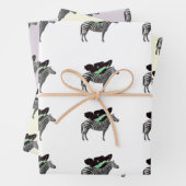 Flügelzebra 1 Wrapping Paper Flat Sheet Set 3 Geschenkpapier Set (Beispiel)