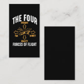 Flugflieger Pilot Vier Flugkräfte Visitenkarte (Vorne/Hinten)