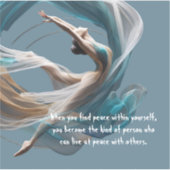 Flugflieger-Yoga-Lehrer Pilates-Fitness Aufkleber (Vorderseite)