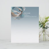 Flugflieger-Yoga-Lehrer Pilates-Fitness Briefbogen (Stehend Vorderseite)