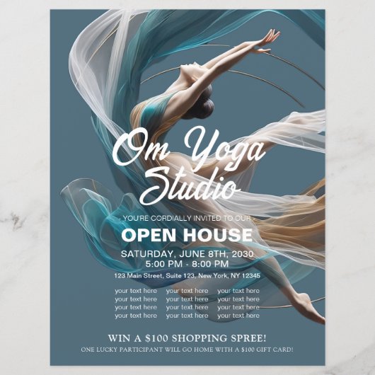 Flugflieger-Yoga-Lehrer Pilates-Fitness Flyer (Vorne)