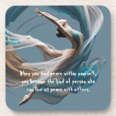 Flugflieger-Yoga-Lehrer Pilates-Fitness Getränkeuntersetzer (Vorderseite)