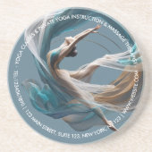 Flugflieger-Yoga-Lehrer Pilates-Fitness Getränkeuntersetzer (Vorne)